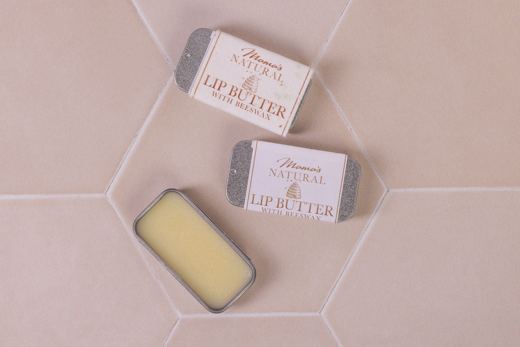 lip butter with beeswax no fragrance, perfect for sensitive skins, in plastic-free packaging and a seeded paper label