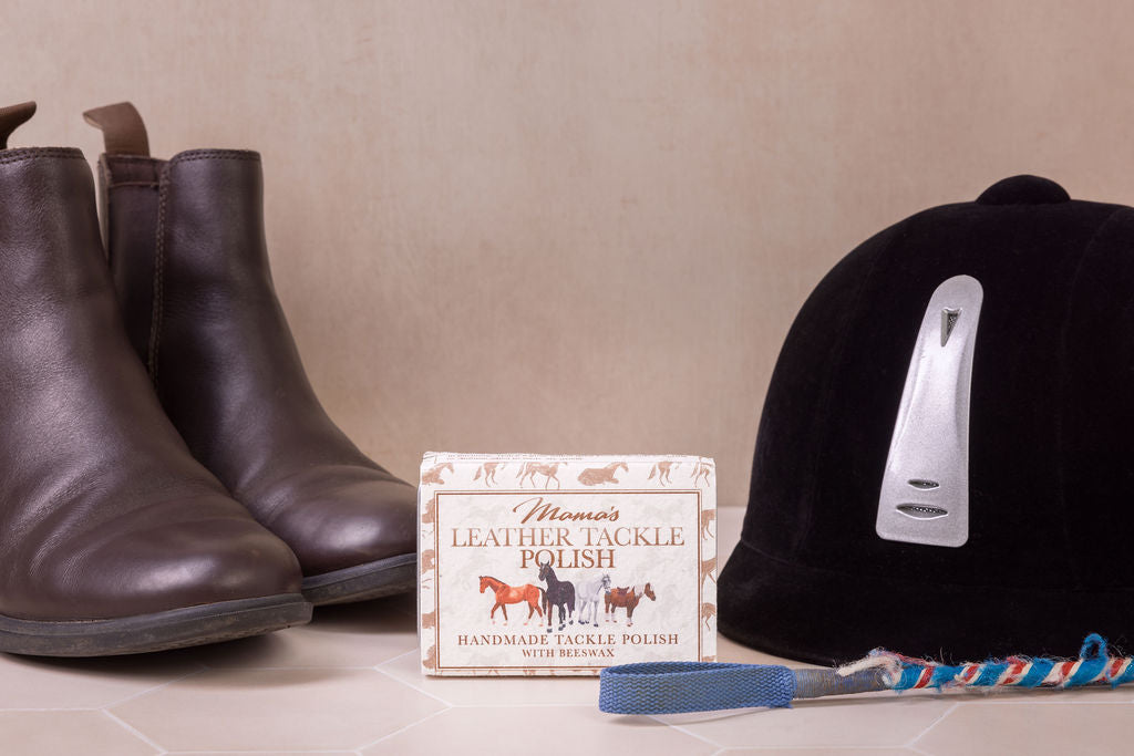 Natural leather balm with olive oil, beeswax & essential oils for deep conditioning