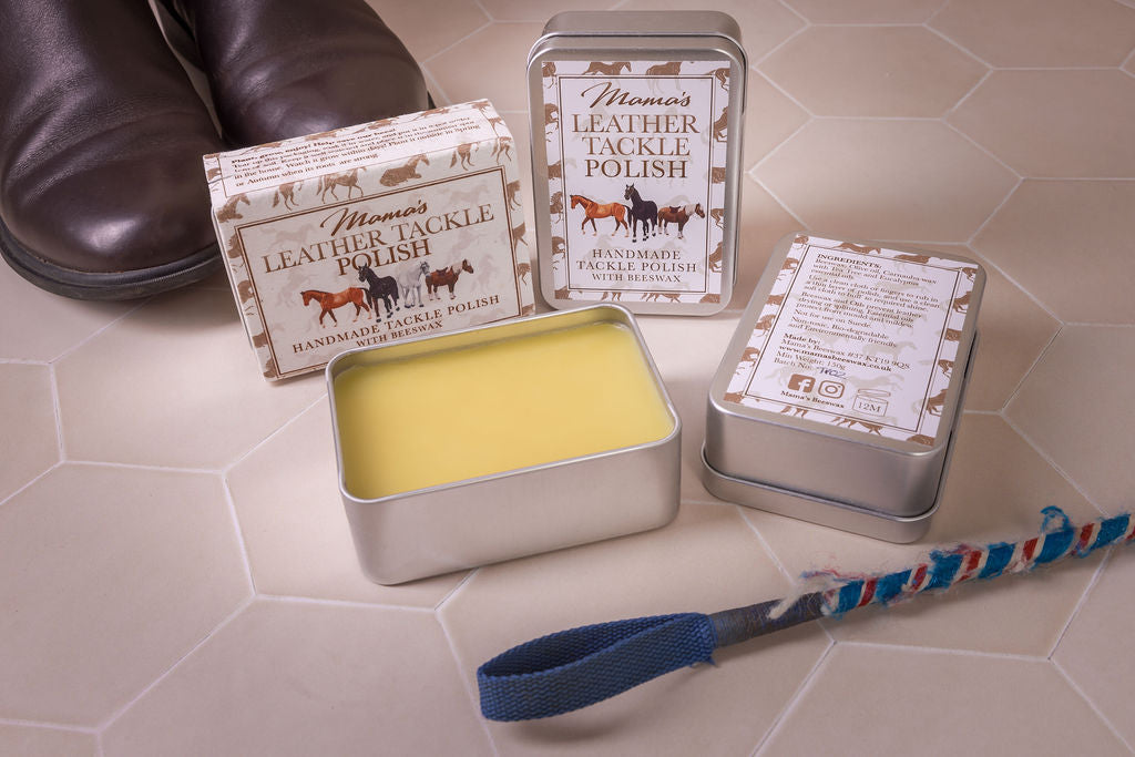 Natural leather balm with olive oil, beeswax & essential oils for deep conditioning