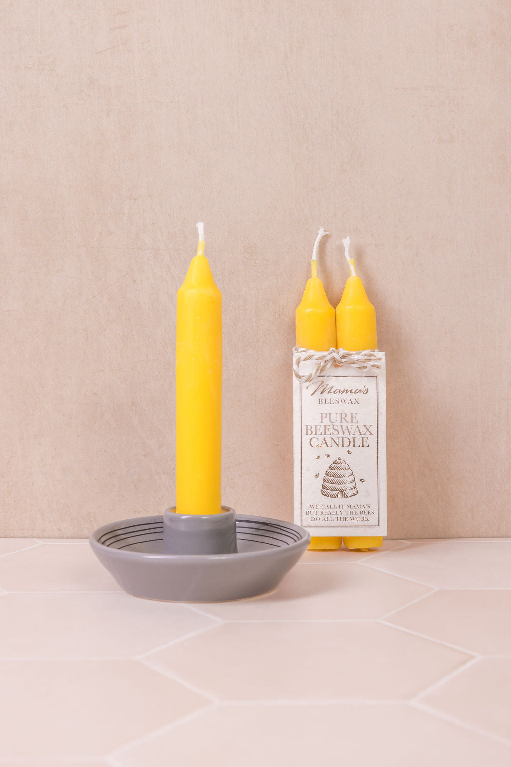 compact, clean-burning pure  beeswax candles for a cozy everyday ambiance