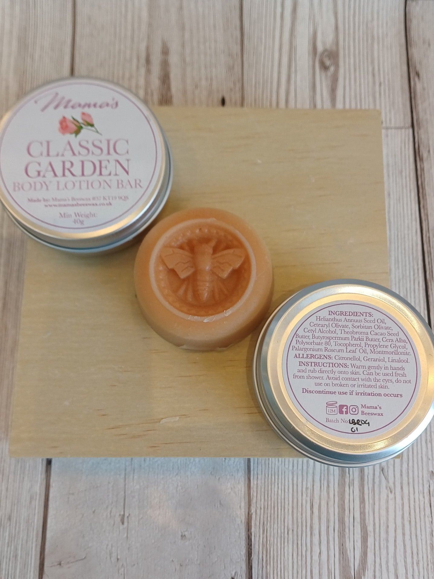 Body Lotion Bar - Classic Garden