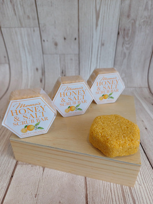 Honey and Salt Scrub Bar - Sweet Orange