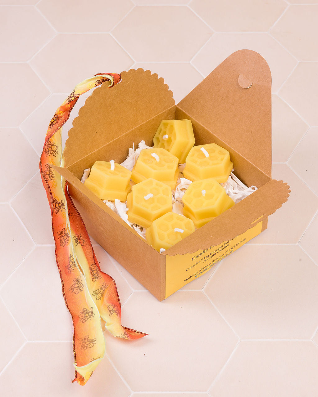 Beeswax candle tea-lights gift box