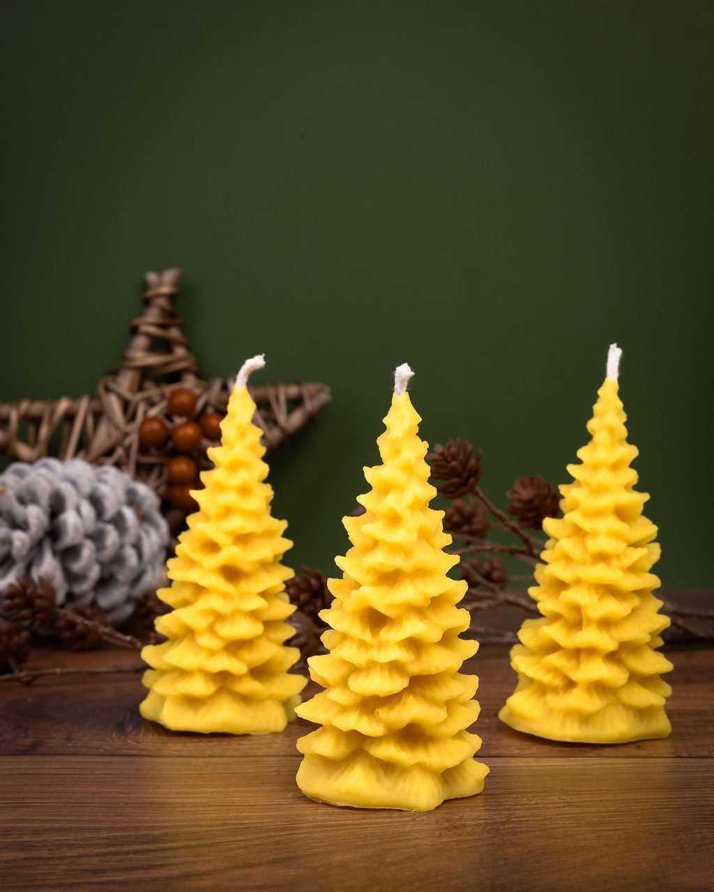 Beeswax Candle - Traditional Christmas Tree