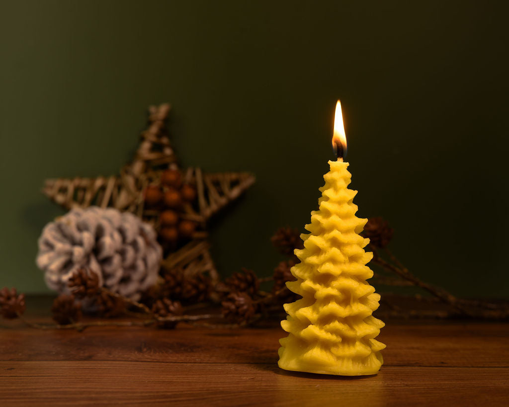 Beeswax Candle - Traditional Christmas Tree