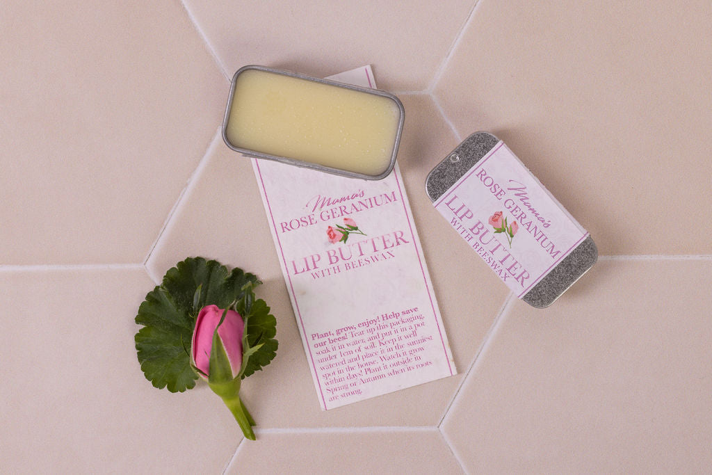 Lip Butter With Beeswax - Rose Geranium
